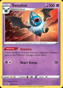 Vivid Voltage Swoobat #74 card