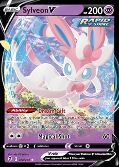 2021 Evolving Skies Sylveon V #74 card