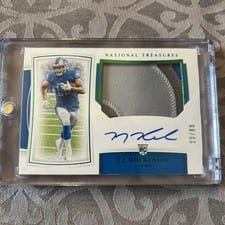 2019 Panini National Treasures T.J. Hockenson #179 card