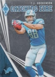 2019 Panini Phoenix Catching Fire T.J. Hockenson #9 card