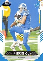 2021 Score Base Set T.J. Hockenson #136 card