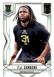 2025 Donruss Elite Base Set T.J. Sanders #188 card
