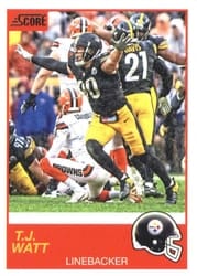 2019 Score Base Set T.J. Watt #117 card