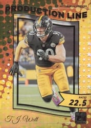 2022 Donruss Production Line T.J. Watt #PRD-16 card