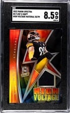 2022 Panini Spectra High Voltage T.J. Watt #HV-TJW card