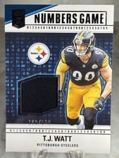 2024 Donruss Elite Numbers Game Jerseys T.J. Watt #NG-TWA card