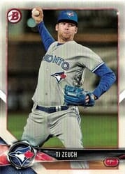 2018 Bowman Prospects T.J. Zeuch #BP56 card