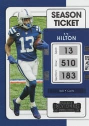 2021 Panini Contenders Base Set T.Y. Hilton #42 card