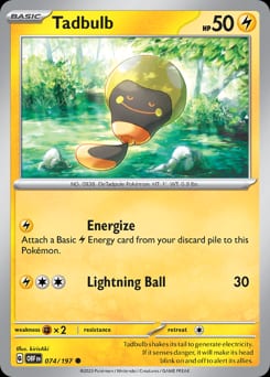 Obsidian Flames Tadbulb #74 card