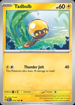 Obsidian Flames Tadbulb #75 card