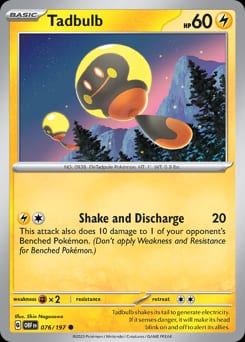 Obsidian Flames Tadbulb #76 card