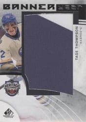 2022-23 SP Game Used 2022 NHL Heritage Classic Banner Year Relics Tage Thompson #BYHC-TT card