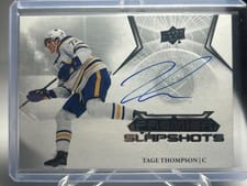 2022-23 Upper Deck Premier Premier Slapshots Autograph Tage Thompson #PSA-TA card