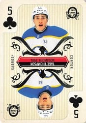 2024-25 O-Pee-Chee Playing Cards Tage Thompson #5♣ card