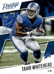 2018 Panini Prestige Base Set Tahir Whitehead #68 card