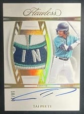 2024 Panini Flawless Draft Patch Autographs Tai Peete #DPA-TP card