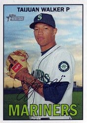 2016 Topps Heritage Base Set Taijuan Walker #421 card