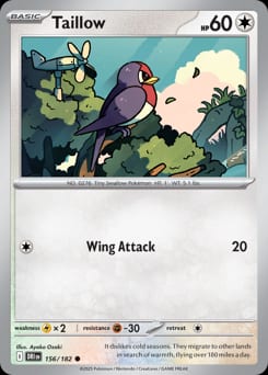 2025 Destined Rivals Taillow #156 card