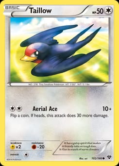 2014 XY Taillow #102 card