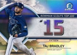 2023 Bowman Bowman Scouts Top 100 Taj Bradley #BTP-15 card