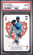 2023 Topps Update All Aces Autographs Taj Bradley #AA-75 card
