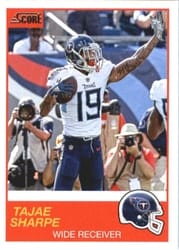 2019 Score Base Set Tajae Sharpe #78 card