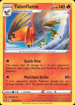 Silver Tempest Talonflame #29 card
