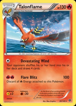 2014 XY Talonflame #28 card