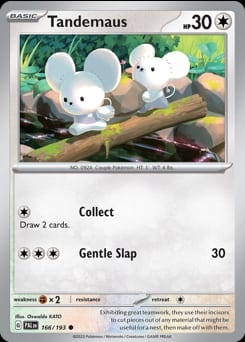 Paldea Evolved Tandemaus #166 card