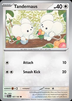Paldea Evolved Tandemaus #167 card
