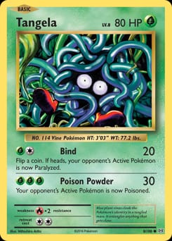 2016 Evolutions Tangela #8 card