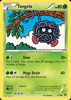 2016 Steam Siege Tangela #1 card