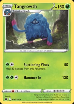 2023 Crown Zenith Tangrowth #5 card