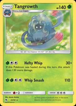 2018 Lost Thunder Tangrowth #2 card