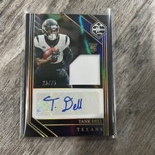 2023 Panini Limited Rookie Patch Autographs Tank Dell #135 card