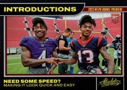 2023 Panini Absolute Introductions Tank Dell/Zay Flowers #12 card