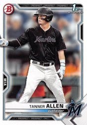 2021 Bowman Draft Base Set Tanner Allen #BD-165 card