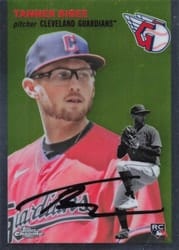 2023 Topps Chrome Platinum Anniversary Base Set Tanner Bibee #160 card
