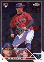 2023 Topps Chrome Update Base Set Tanner Bibee #USC114 card