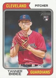 2023 Topps Heritage Base Set Tanner Bibee #686 card