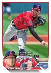 2023 Topps Update Base Set Tanner Bibee #US107 card