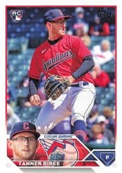 2023 Topps Update Base Set Tanner Bibee #US168 card