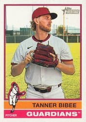 2025 Topps Heritage Base Set Tanner Bibee #549 card
