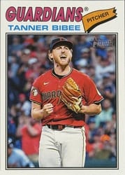 2026 Topps Heritage Base Set Tanner Bibee #74 card