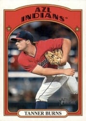 2021 Topps Heritage Minor League Base Set Tanner Burns #111 card
