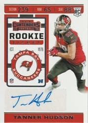 2019 Panini Contenders Base Set Tanner Hudson #293 card