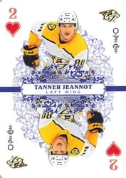 2022-23 O-Pee-Chee Playing Cards Tanner Jeannot #2-HEARTS card