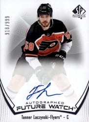 2021-22 SP Authentic Base Set Tanner Laczynski #136 card