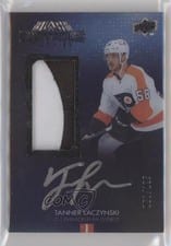 2021-22 SPx UD Black Lustrous Rookie Autograph Patch Tanner Laczynski #LRPA-TL card