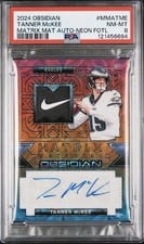2024 Panini Obsidian Matrix Material Autographs Tanner McKee #6 card